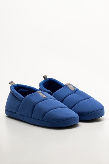 Quilted Closed Slipper Blue