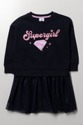Supergirl Tulle Dress Navy