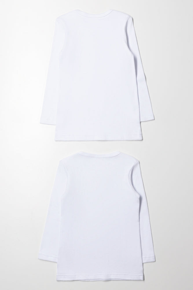 White Long Sleeve Vests 2 Pack (2)