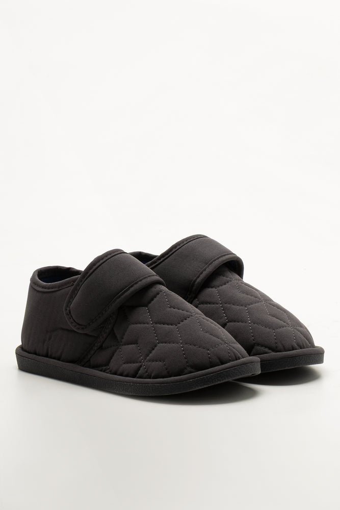 Stokie Slipper Velcro Charcoal