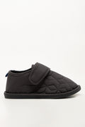 Stokie Slipper Velcro Charcoal (1)
