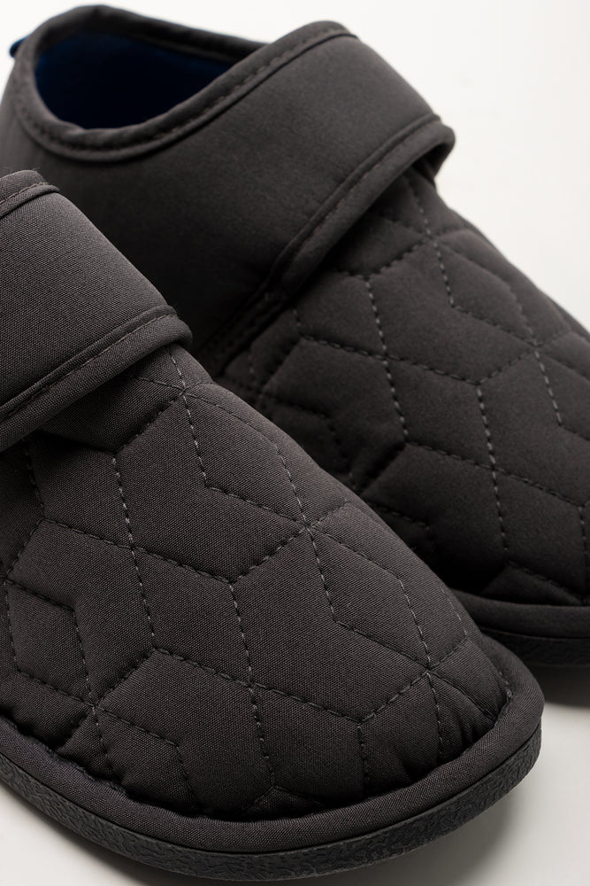 Stokie Slipper Velcro Charcoal (2)