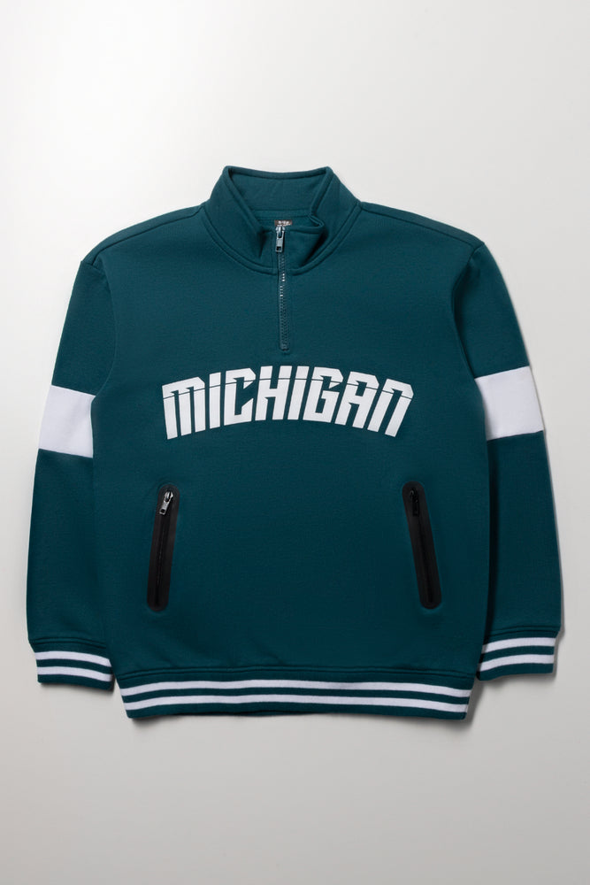 Quarter Zip Tracktop Teal