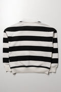 Paris Stripe Tracktop Black And White (2)