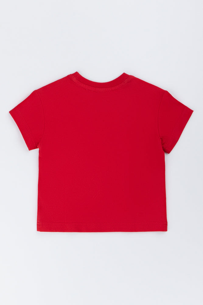 Red Essential Short Sleeve T-Shirt (2)