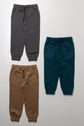 3 Pack Trackpants Teal, Dark Grey And Tobacco