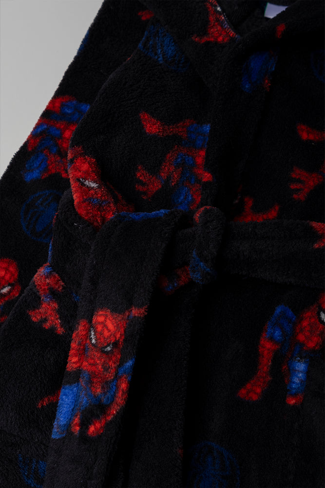 Spiderman Fleece Gown Black (1)