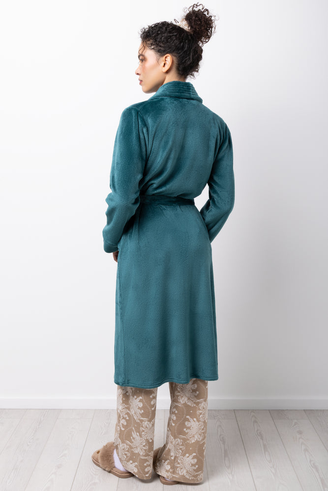 Fleece Gown Teal (2)