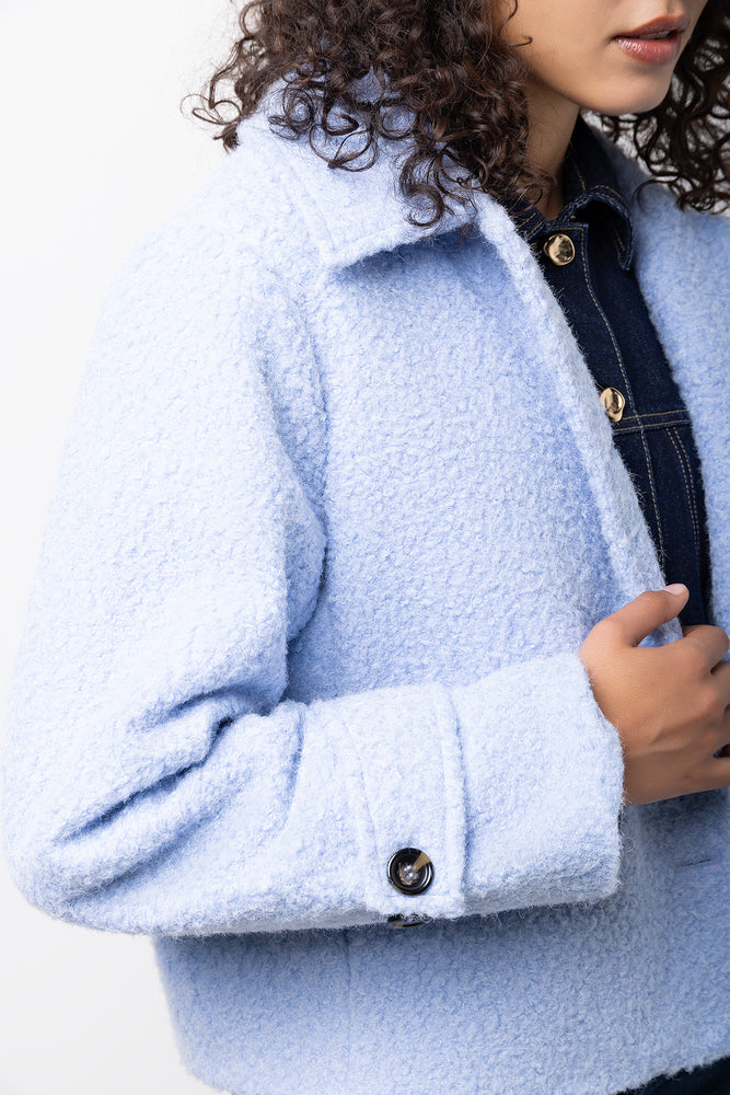 Cropped Jacket Light Blue (3)