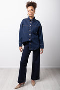 Dark Wash Denim Utility Shirt