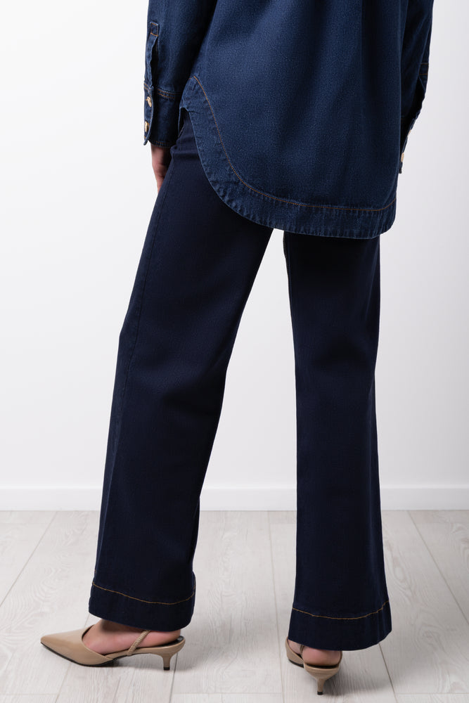 Dark Wash Denim Utility Shirt (2)