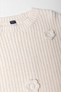 Jumper with 3D Flowers Cream (1)