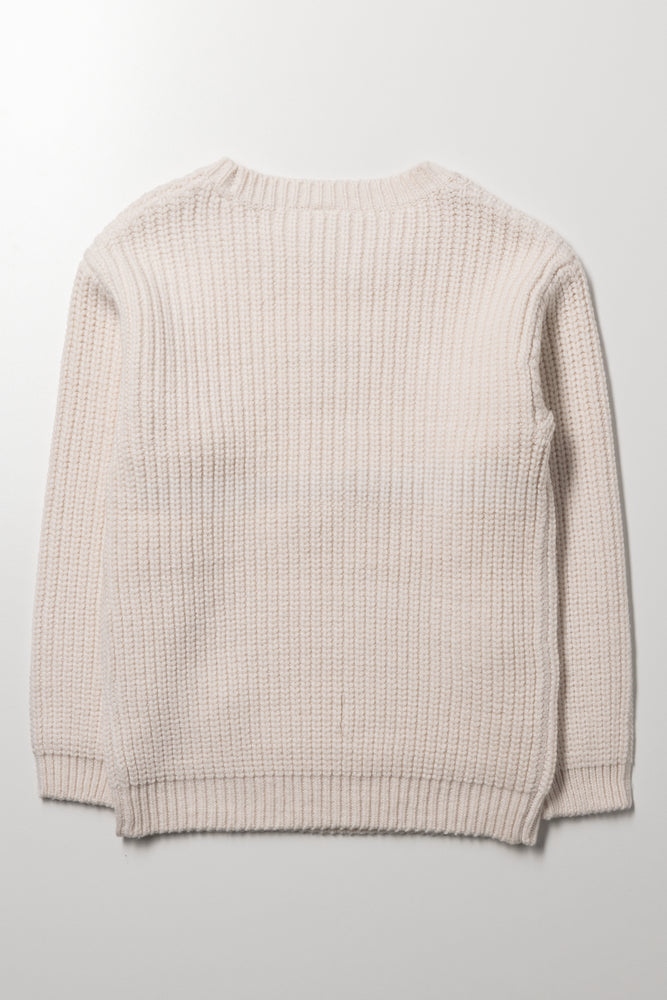 Jumper with 3D Flowers Cream (2)