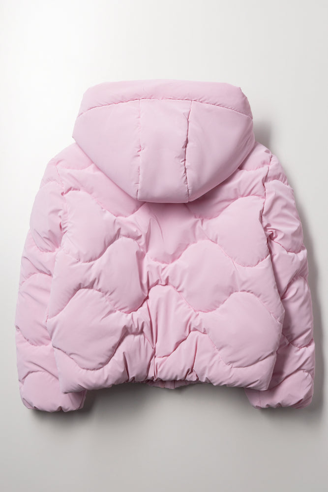 Coated Puffer Jacket Pink (2)