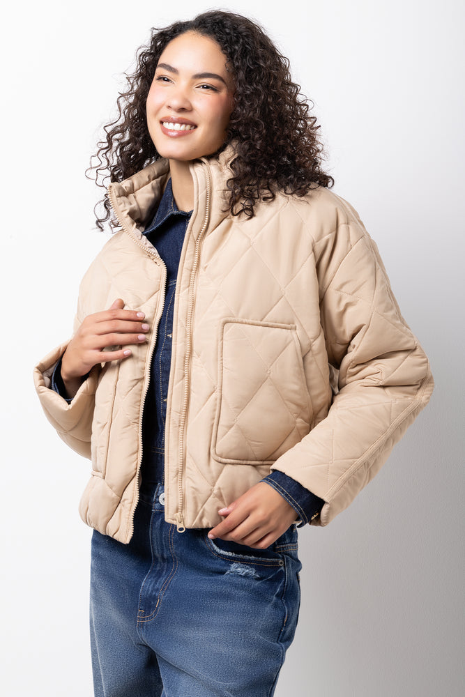 Quilted Jacket Natural | Coats & Jackets | Ackermans Quilted Jacket Natural | Coats & Jackets | Ackermans