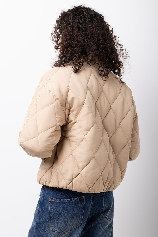 Quilted Jacket Natural | Coats & Jackets | Ackermans Quilted Jacket Natural | Coats & Jackets | Ackermans