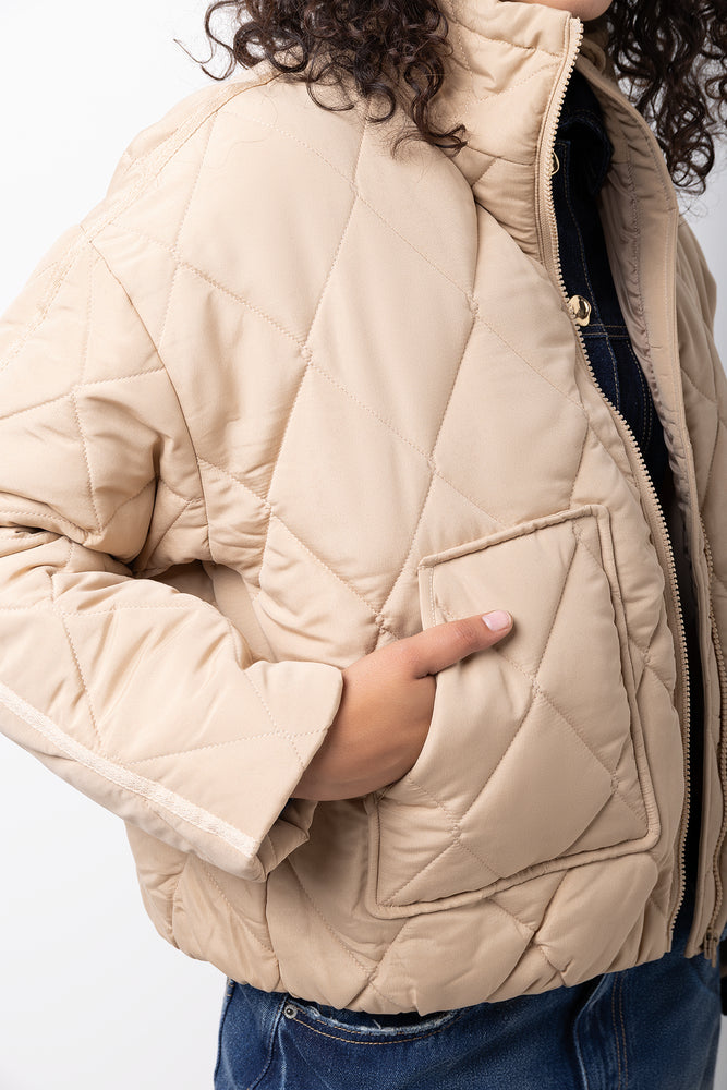 Quilted Jacket Natural | Coats & Jackets | Ackermans Quilted Jacket Natural | Coats & Jackets | Ackermans