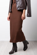 Bubble Knit Skirt Brown (1)