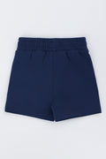 Navy Basic Knit Shorts (2)