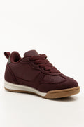 Retro Lace Up Sneakers Burgundy (1)