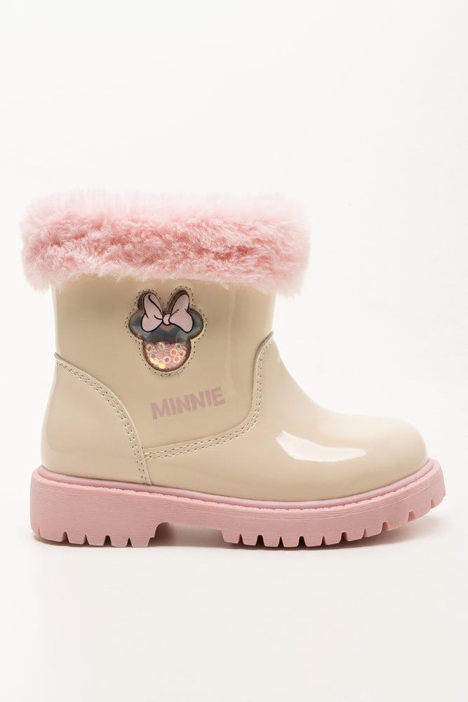 Minnie Mouse Ankle Boots Natural (1)