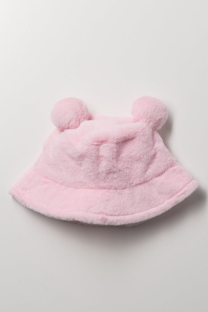 Fur Bucket Hat Pink