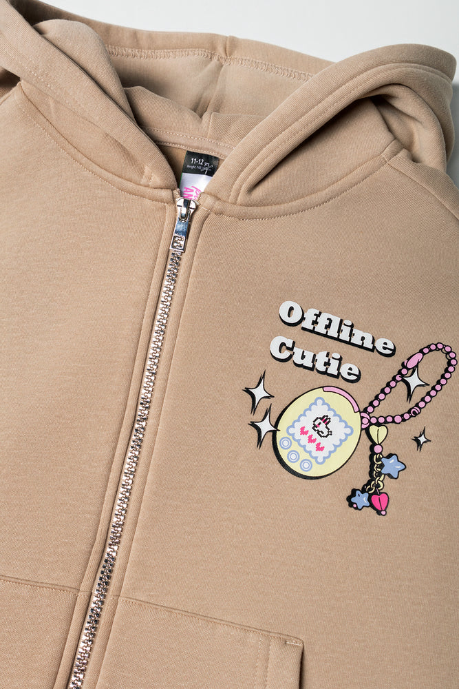 Tamagotchi Zip Through Tracktop Natural (1)