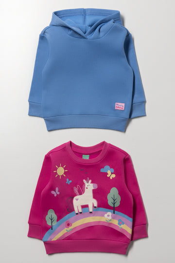 2 Pack Crew & Hoodie Pack Blue & Pink