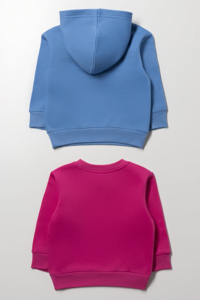 2 Pack Crew & Hoodie Pack Blue & Pink (2)