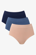 3 Pack Seamfree Briefs Blue And Natural (1)