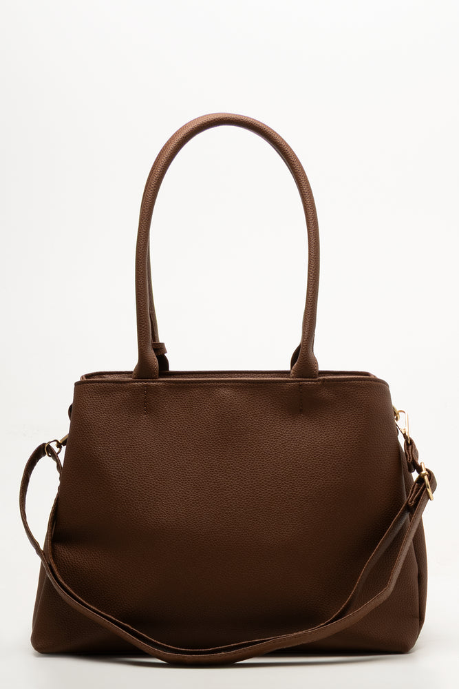 Buckle Handbag Brown (2)