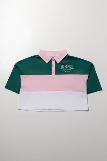 Colourblock Golfer Pink And Green
