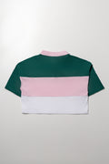 Colourblock Golfer Pink And Green (2)