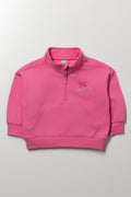 Quarter Zip Tracktop Pink