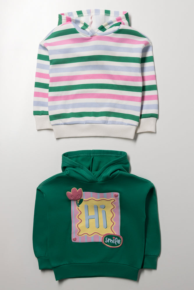 2 Pack Stripe Tracktops Green