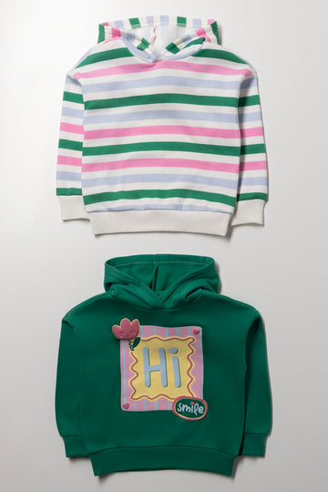 2 Pack Stripe Tracktops Green