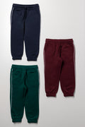 3 Pack Trackpants Navy, Burgundy & Green