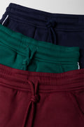 3 Pack Trackpants Navy, Burgundy & Green (1)