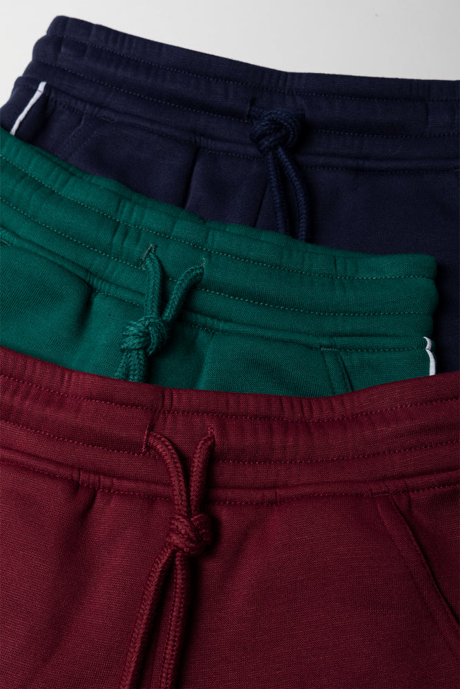 3 Pack Trackpants Navy, Burgundy & Green (1)