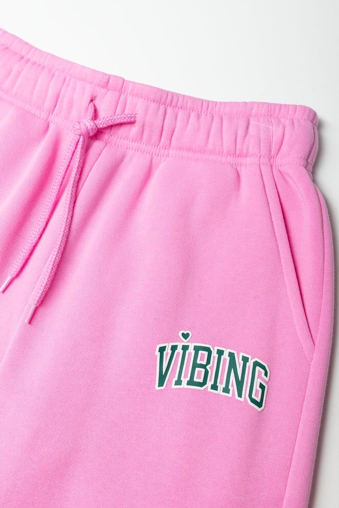Wide Leg Trackpants Pink (1)