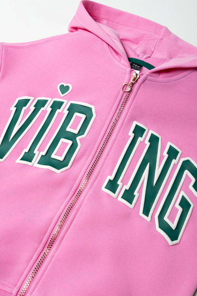 Zip Thru Tracktop Pink (1)