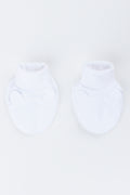 White Newborn Baby Booties