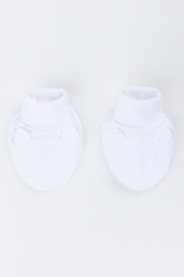 White Newborn Baby Booties