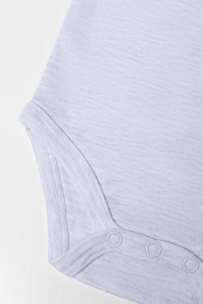 Grey Short Sleeve Baby Bodyvest (2)