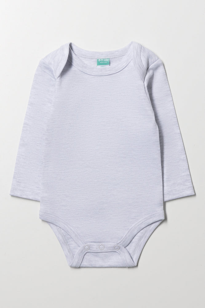 Grey Long Sleeve Bodysuit