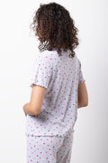 Heart Crew Neck Pyjamas Grey (2)