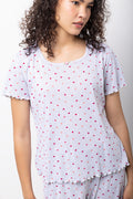 Heart Crew Neck Pyjamas Grey (3)
