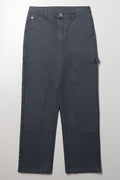 Straight Leg Pants Dark Grey