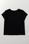 Plain T-Shirt Black (2)