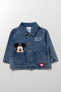 Mickey Mouse Denim Shacket Blue